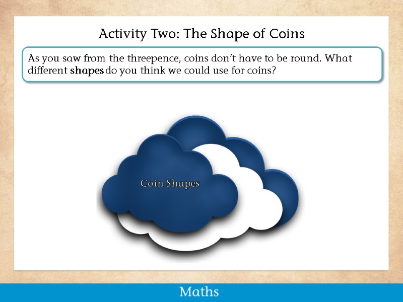 Activity Two: The Shape of Coins Coin Shapes